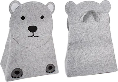 Produktbild von XXL Kinder Filz Aufbewahrungsbox Spielzeugkiste Tiere H73cm