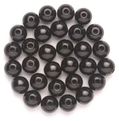 Produktbild von Glorex Holzperle schwarz 6 mm - 118 Stück