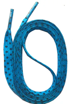 Produktbild von SNORS bedruckte Schnürsenkel flach - PUNKTE TÜRKIS - 10mm - 140cm