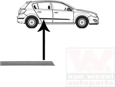 Produktbild von VAN WEZEL Zierleiste für die Tür Hinten Rechts Leiste für OPEL Astra H Schrägheck (A04) 3745426