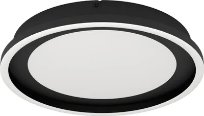 Produktbild von CALAGRANO Wand-/Deckenleuchte Lampe Beleuchtung - H6 x Ø38 cm - schwarz - 11,5W;10W inkl. - IP20