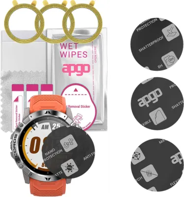 Produktbild von apgo 3 Stück Schutzglas, Matt, kompatibel mit Coros Vertix 2 Smartwatch, Hybrid 8H, Ersatz für Hartglas, Displayschutzglas, Bildschirmschutz, Displayschutz, kratzfest