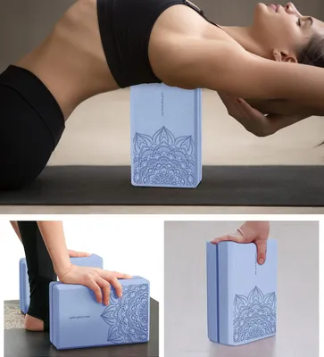 Immagine prodotto di Set di blocchi per yoga, 2 pezzi, 23 cm x 15 cm x 7,5 cm, schiuma EVA ad alta densità, superficie antiscivolo, morbidi e leggeri per yoga, pilates e meditazione