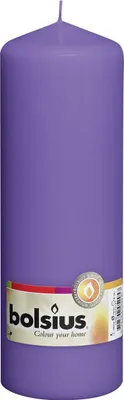 Produktbild von Bolsius Stumpenkerze ultraviolett, Höhe 20 cm, Ø 6,8 cm