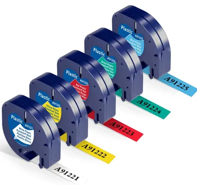 Zdjęcie produktu dla Taśma do etykiet 12 mm x 4 m, przeznaczona do drukarek etykiet Dymo LetraTag