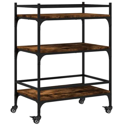 Obrázek produktu pro Kuchyňský vozík kouřový dub 65 x 40 x 86,5 cm kompozitní dřevo
