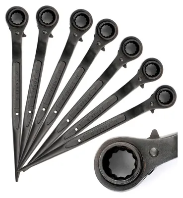 Produktbild von 6 x Ratsche Gerüstbauratsche Gerüstbauknarre Gerüstratsche Gerüst Ratschenschlüssel 19-22mm