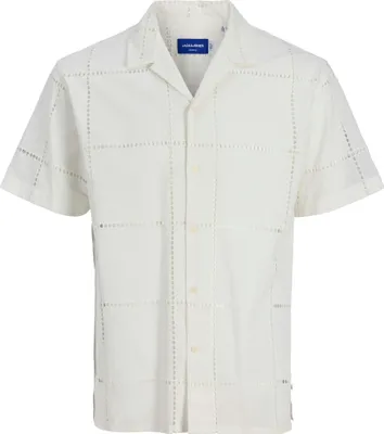 Produktbild von JACK & JONES Gestepptes Kurzarmhemd mit Karomuster und Knöpfen Größe: S (37/38)