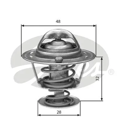 Produktbild von GATES Thermostat Kühlmittel 76°C für NISSAN ALMERA I Hatchback (N15) für TOYOTA PASEO Coupe (EL54)