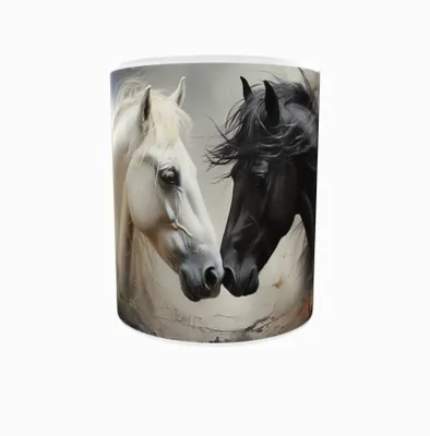 Obrázek produktu pro Hrnek 300ml Kůň Černobílí koně