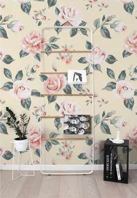 Produktbild von Coloray Fototapete 360x250 cm Latextapete Magicstick - Vintage Rosen Mädchenzimmer Blumenblumen