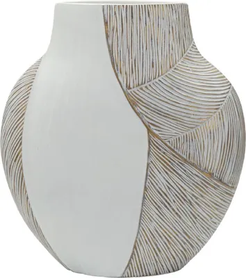 Immagine prodotto di Vaso "Ho Chi Minh" di Mauro Ferretti, 35x13,5x37,5 cm, bianco calcinato