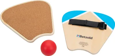 Produktbild von Betzold Schlagballspiel Set aus Holz und Kork mit 2 Schlägern und 1 Ball – kein Netz erforderlich