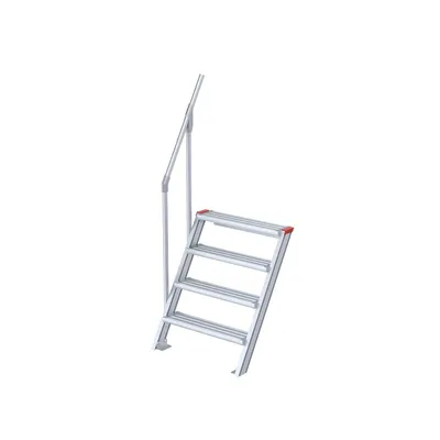 Produktbild von Euroline 510 Treppe 60° 1000mm Stufenbreite 4 Stufen Alu gerieft