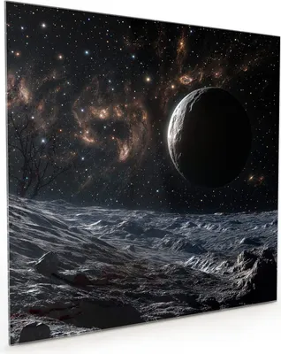 Produktbild von Küchenrückwand Spritzschutz Glas mit Motiv Weltraumlandschaft 40 x 40 cm