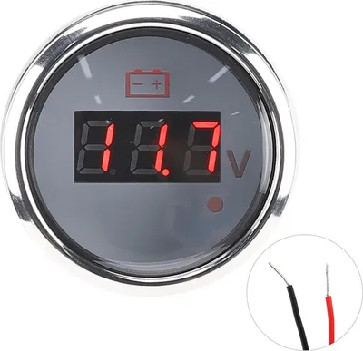 Produktbild von AutoWhite 2 Zoll Batteriespannungsanzeige LED-Digitalanzeige IP67 Wasserdichter intelligenter Alarm Universal für Boot
