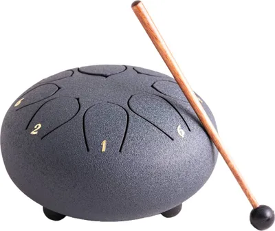 Produktbild von Steeldrum C-Dur Zungentrommel 6 Zoll Handpan 8 Töne dunkelblau Steelpan mittel