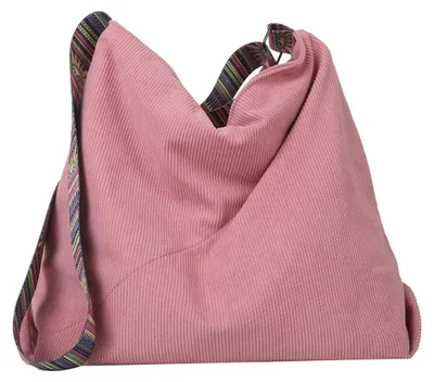 Produktbild von Damen-Schultertasche aus Cord – 43 x 14 x 39 cm – Große Shopper-Tasche mit Reißverschluss – Weich und strapazierfähig für Arbeit, Schule, Reisen und Alltag