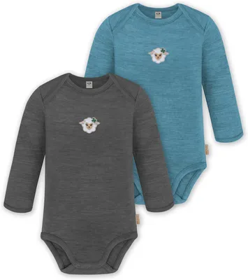 Produktbild von normani 2er Pack Baby Merino Body Langarm