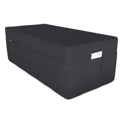 Image de POKAR Housse pour matelas pliable en 3 parties Matelas pliable Matelas d'invité Lit de camp Lit pliant, Taille:Housse 140 x 195, Couleur:Noir