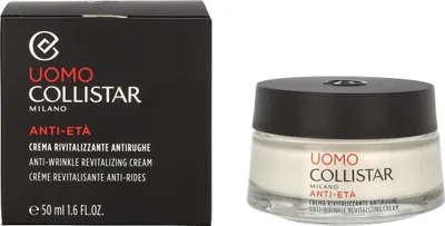 Produktbild von Collistar Uomo Anti-Wrinkle Revitalizing Cream, Tages- & Nachtcreme, Männer, Jeder Hauttyp, Gesicht, Hals/Nacken, Anti-Falten, Elastizität, Kräftigend, Revitalisierend, Glättend, Belebend, 50 ml