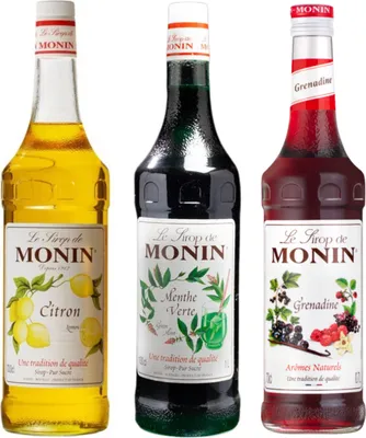 Produktbild von Lot sirops incontournables MONIN - 3x1L Citron, Menthe, Grenadine