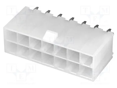 Image de 1 connecteur à broches : 14 broches, mâle, 4,2 mm, pour câbles, montage traversant, référence 39-28-1143, marque Signteck