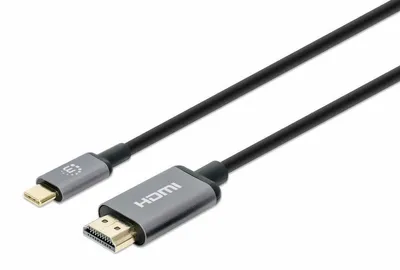 Produktbild von Manhattan 153607, 2 m, HDMI Typ A (Standard), USB Typ-C, Männlich, Männlich, Gerade