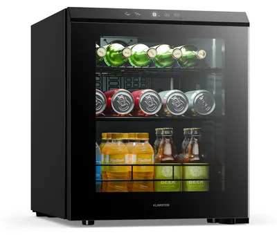 Produktbild von Klarstein Bevora Getränkekühlschrank 46 L – Getränkekühler mit Glastür, Touch-Bedienung, LED-Beleuchtung, einstellbare Temperatur 1–12 °C, herausnehmbare Ablage