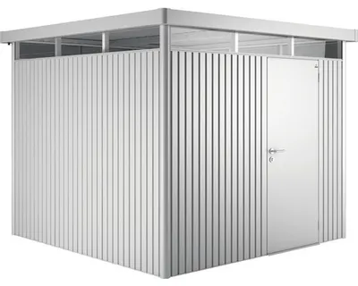 Produktbild von Biohort Highline, Metallschuppen, Einzelbild, Flachdach, Silber, Metall, Silber