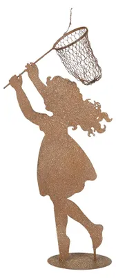 Image de Clayre & Eef Figurine de décoration Enfant 39x13x87 cm Brun Métal