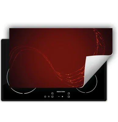 Produktbild von DarHaus Herdabdeckplatte 90x52 cm Anti Rutsch Matte Aufrollbar, dunkelrot