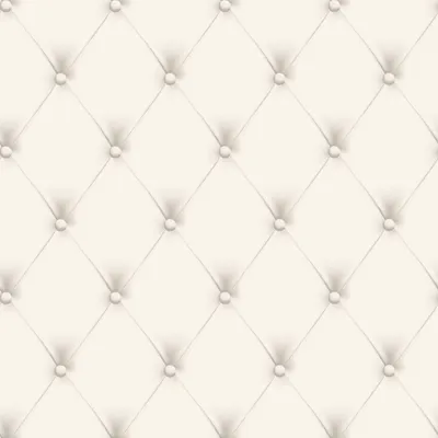 Produktbild von Origin Wallcoverings Tapete kapitoniertes Mustes Weiß und Hellgrau 53 cm x 10.05 m