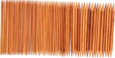 Produktbild von 75 Stcs doppelte Stricknadeln 20 cm/7,8 Zoll carbonisierten Bambus -Set 15 Größen
