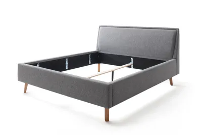 Produktbild von Doppelbett Estee 160x200cm - grau/eiche