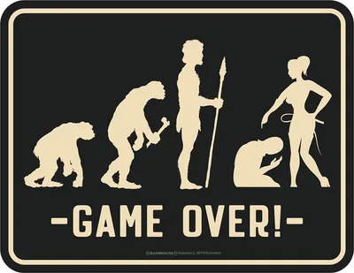 Produktbild von Evolution - Fun-Schilder - Game Over