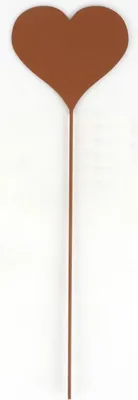 Produktbild von 36x Dekostecker Herz Rostoptik 35cm | Metall Gartenstecker im Vintage-Look | Rostfarbener Herzstecker für Blumentöpfe, Beete & Gartendeko