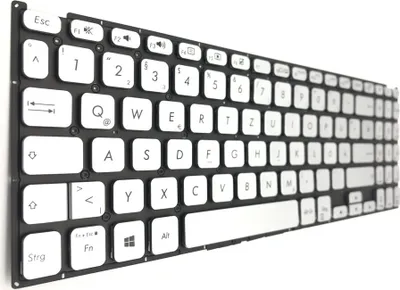 Produktbild von DEUTSCHE - Tastatur Keyboard Silber Ohne Rahmen kompatibel für Asus VivoBook 15 F512FJ