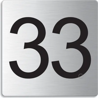Produktbild von Türnummer I Zimmernummer I EdeIstahI TürschiId "33" I 85x85 mm I Nr.48333