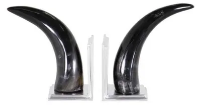 Immagine prodotto di Casa Padrino - Set di 2 fermalibri di design in corno - Collezione