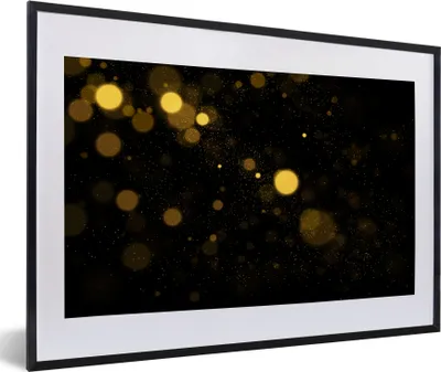 Produktbild von MuchoWow® MuchoWow® Gerahmtes Poster Gold - Abstrakt - Luxus - Schwarz 60x40 cm - Poster mit zchwarzem Bilderrahmen - Schlafzimmer - Plakat in Rahmen - Drucken