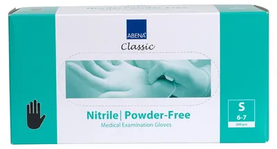 Imagen del producto de Guantes de nitrilo, talla S, caja de 100 unidades, sin talco