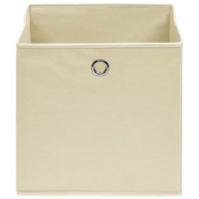 Obrázek produktu pro vidaXL Úložné boxy 10 ks. Krémové 32x32x32 cm Látka
