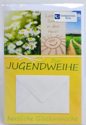 Produktbild von Glückwunschkarte Jugendweihe mit Geldgeschenkkarte