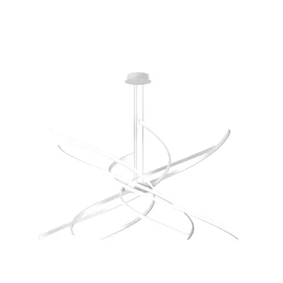 Immagine prodotto di Sospensione Moderna Tornado Alluminio Bianco Led 88W D.100Cm Luce Calda