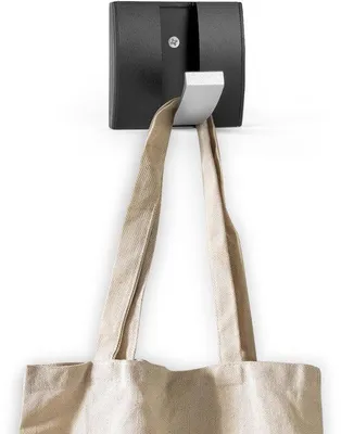 Produktbild von Schräghaken für Kleidung, Wandhalterung, selbstklebend & schraubbar, Raumsparende Kleiderstange