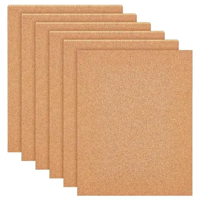 6 selbstklebende Korkplatten 30x21 cm, 5 mm, für Wanddeko & Basteln