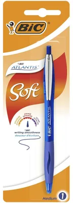 Zdjęcie produktu dla Długopis Atlantis Soft automatyczny BIC niebieski 1 sztuka