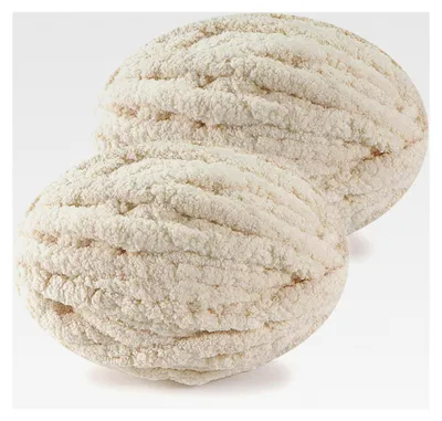 Produktbild von Dicke Wolle zum Handstricken 2 Stück 500g, Chunky Yarn Wolle zum Häkeln, Flauschig weiche XXL Wolle dick für Decke, Sockenwolle, Schal, Mütze (Beige)