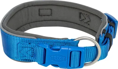 Produktbild von TRIXIE Premium Halsband, extra breit - royalblau/grafit - 27–35 cm/25 mm